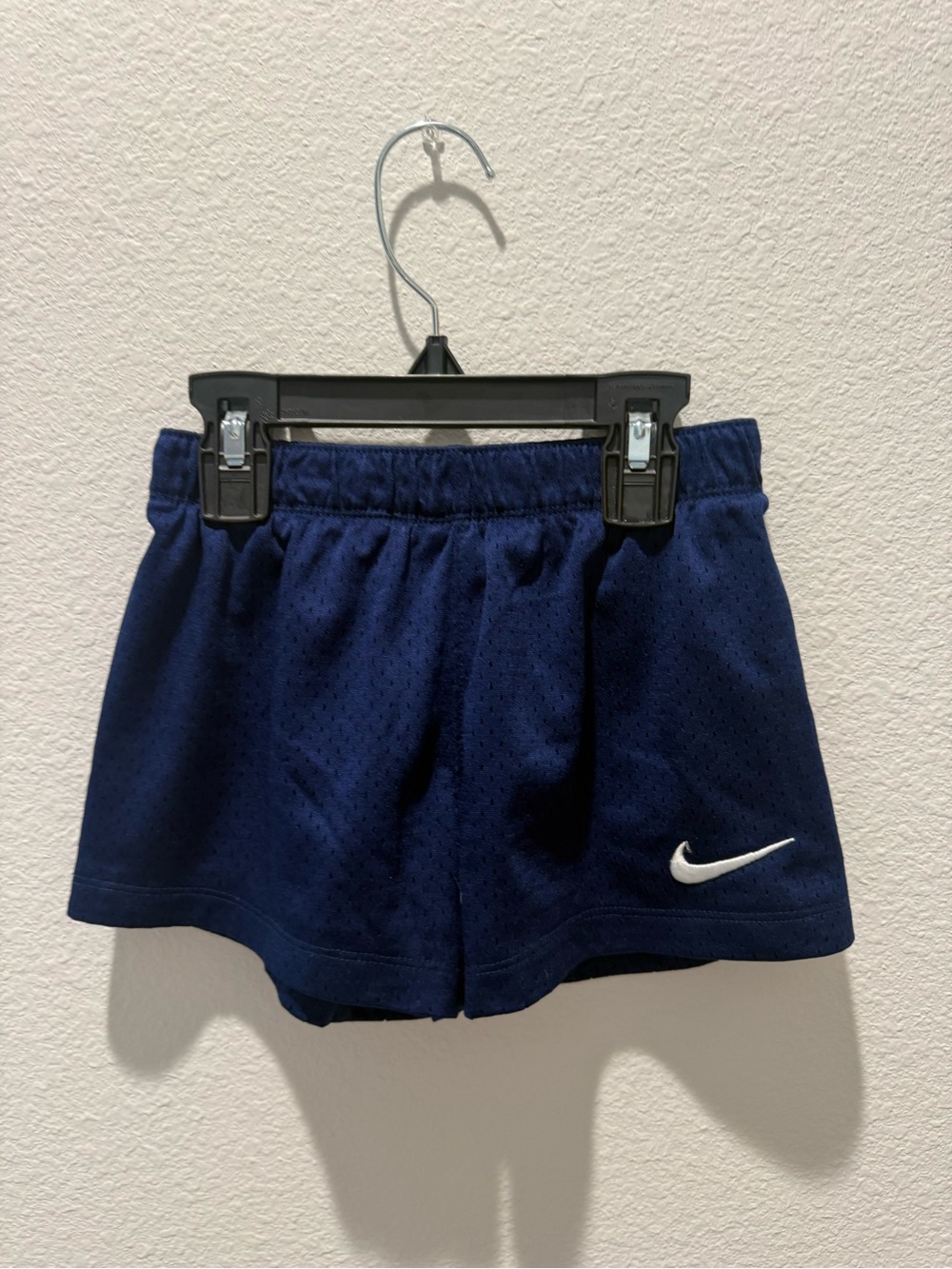 Nike Navy Athletic Shorts with White Swoosh